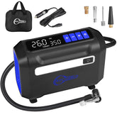 ROCGORLD R8 Tire Inflator Portable Air Compressor, DC 12V Air Compressor Portable with Large Dual Digital Screen, 3X Faster Inflation Air Pump for Car, Bike, Ball, Motor (Blue)